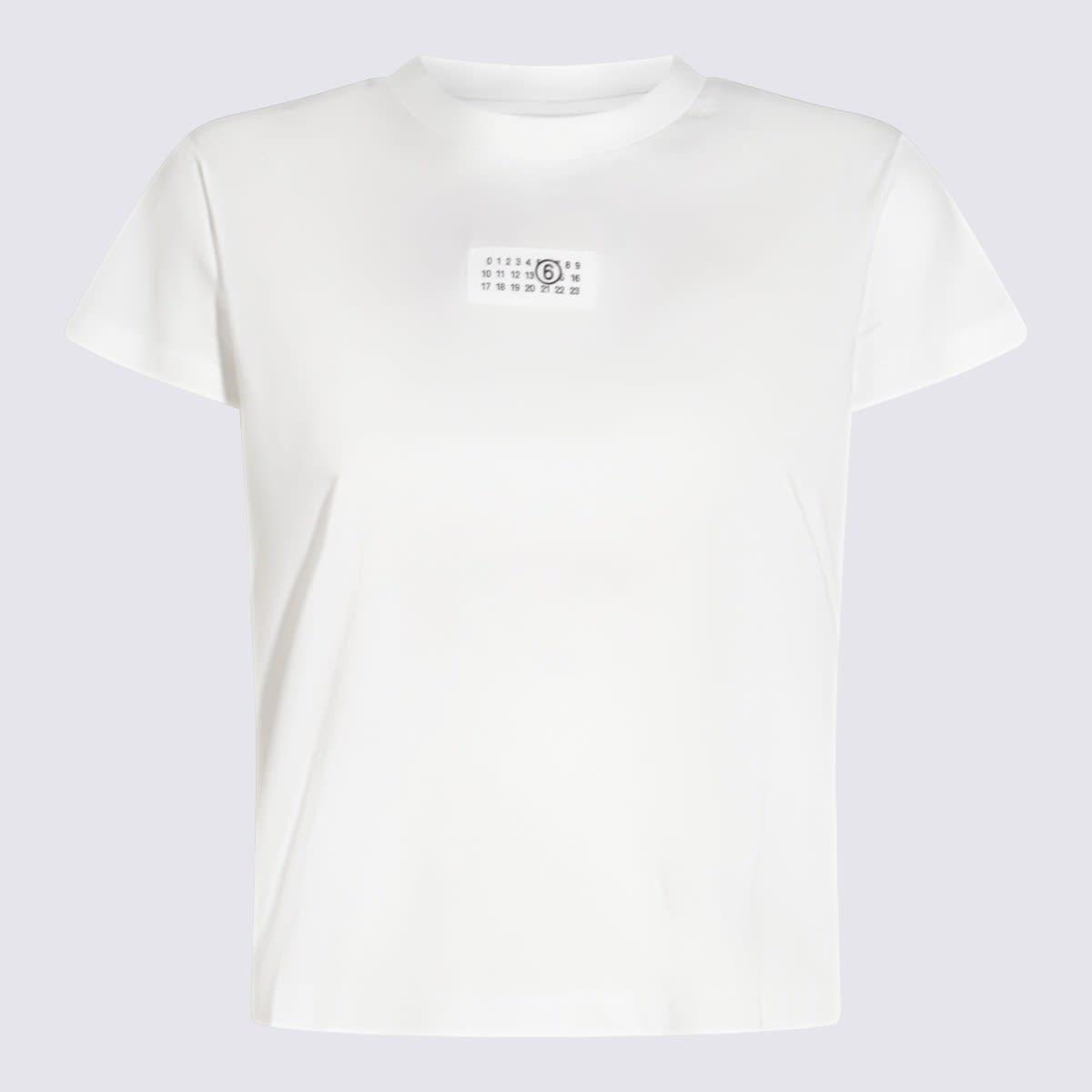 mm6 maison margiela white cotton t-shirt