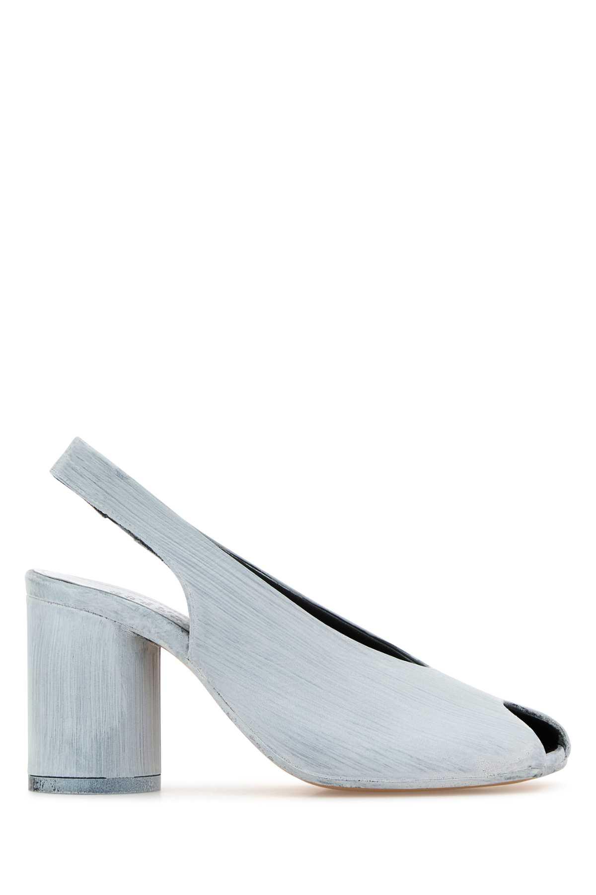 mm6 maison margiela white leather pumps