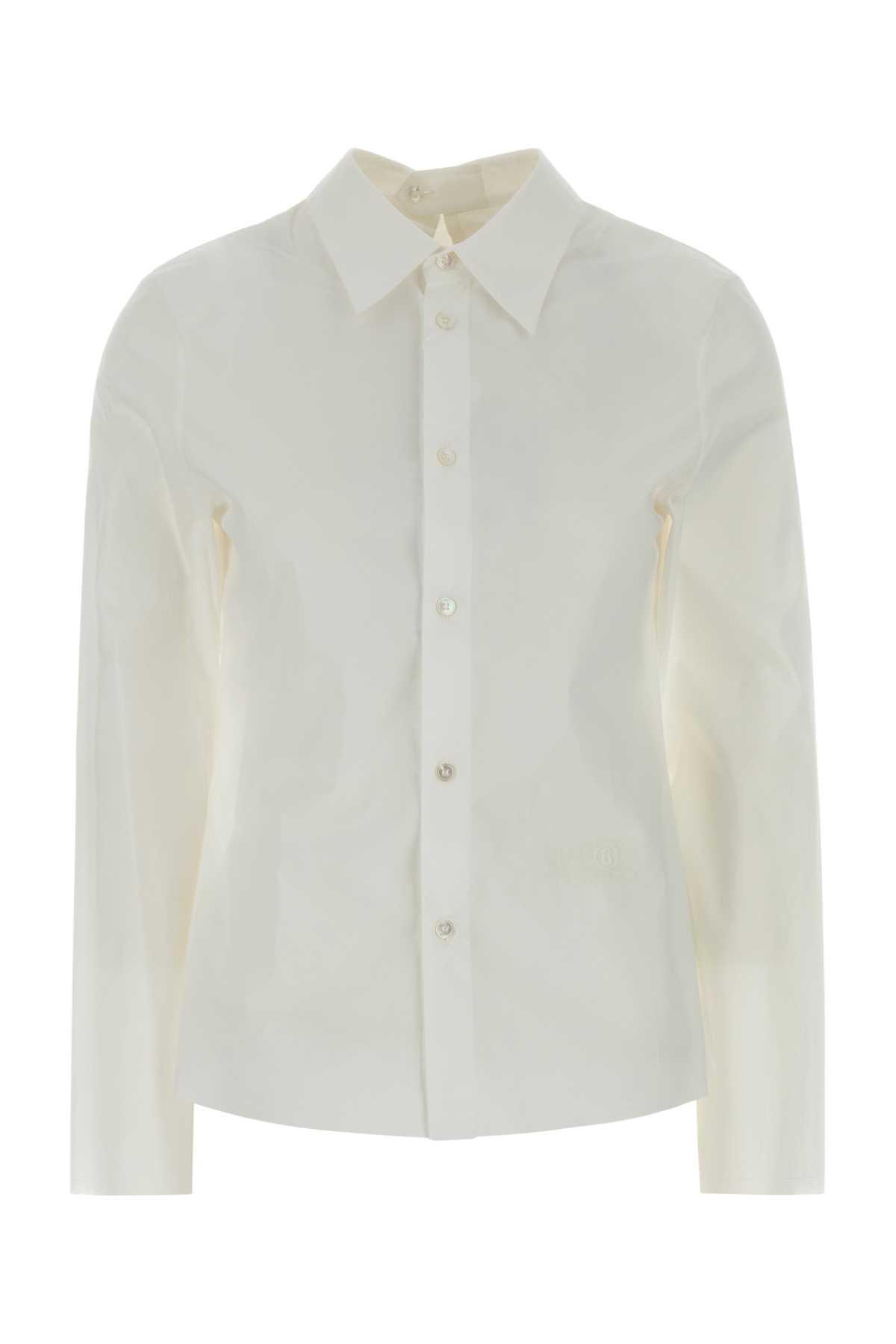 mm6 maison margiela white poplin shirt