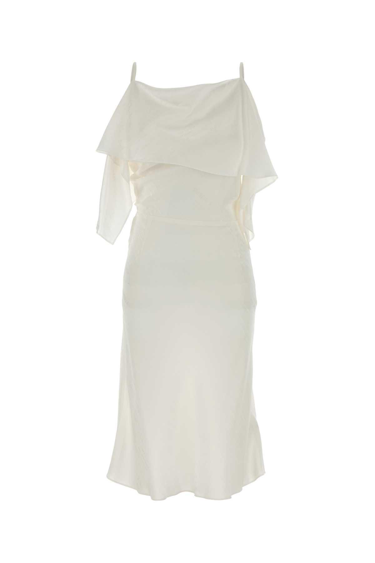 mm6 maison margiela white satin dress