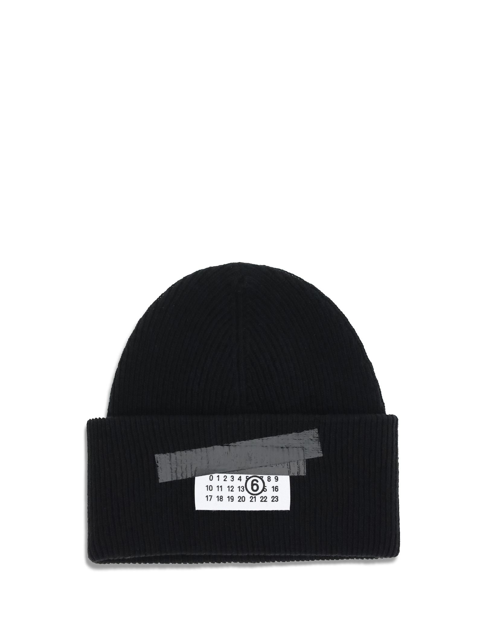 mm6 maison margiela wool-blend beanie