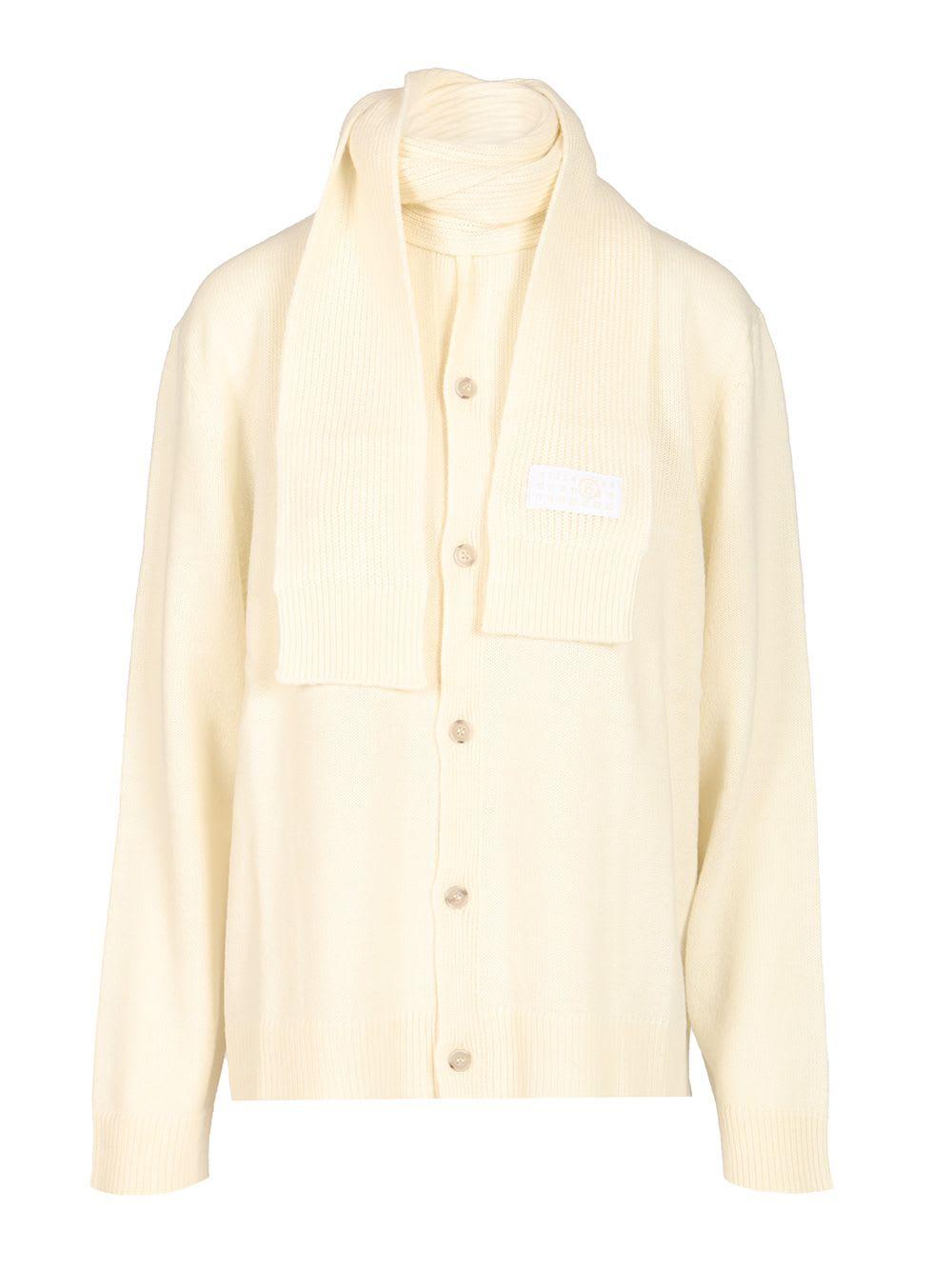 mm6 maison margiela wool blend cardigan