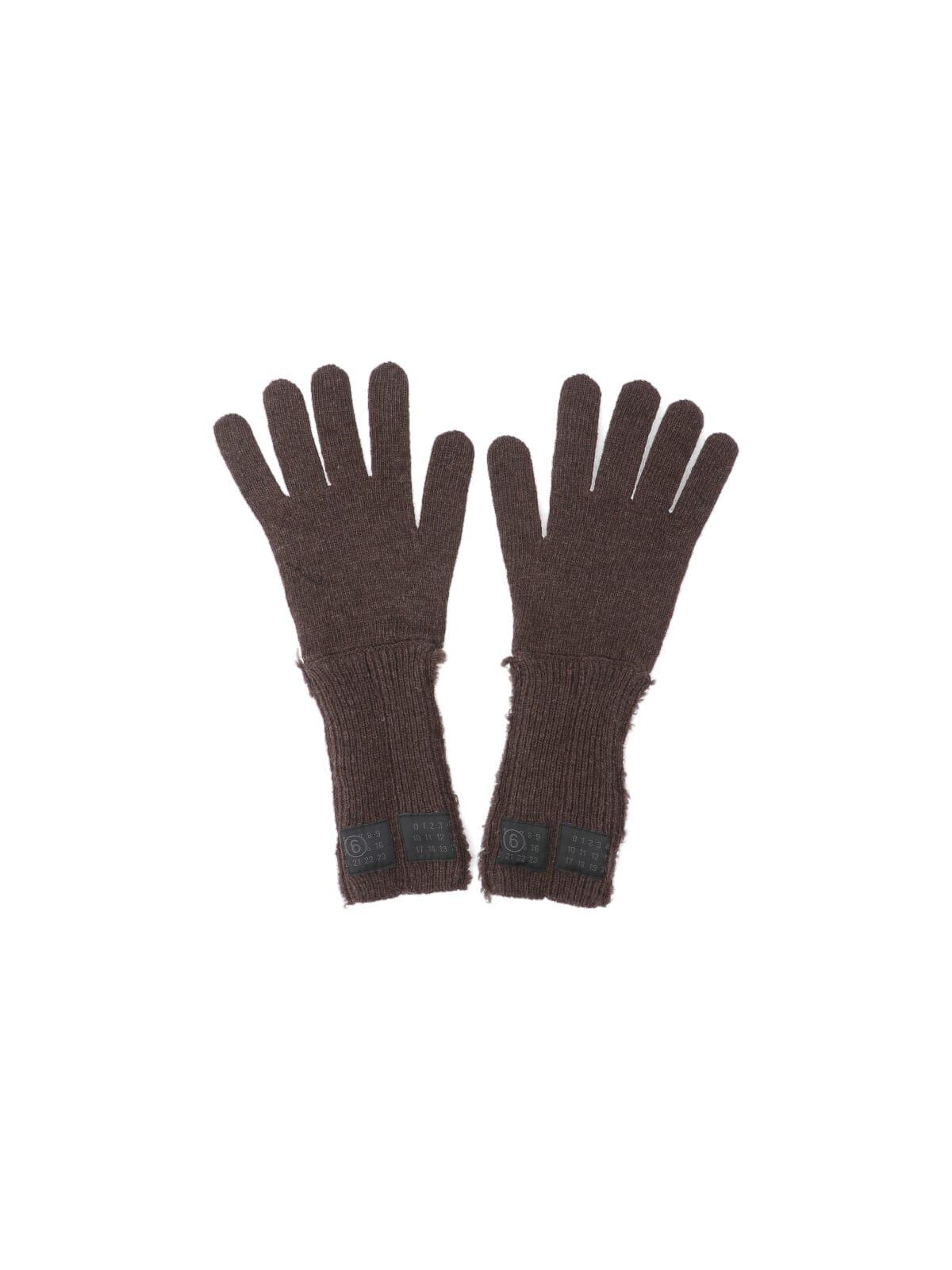 mm6 maison margiela wool blend gloves