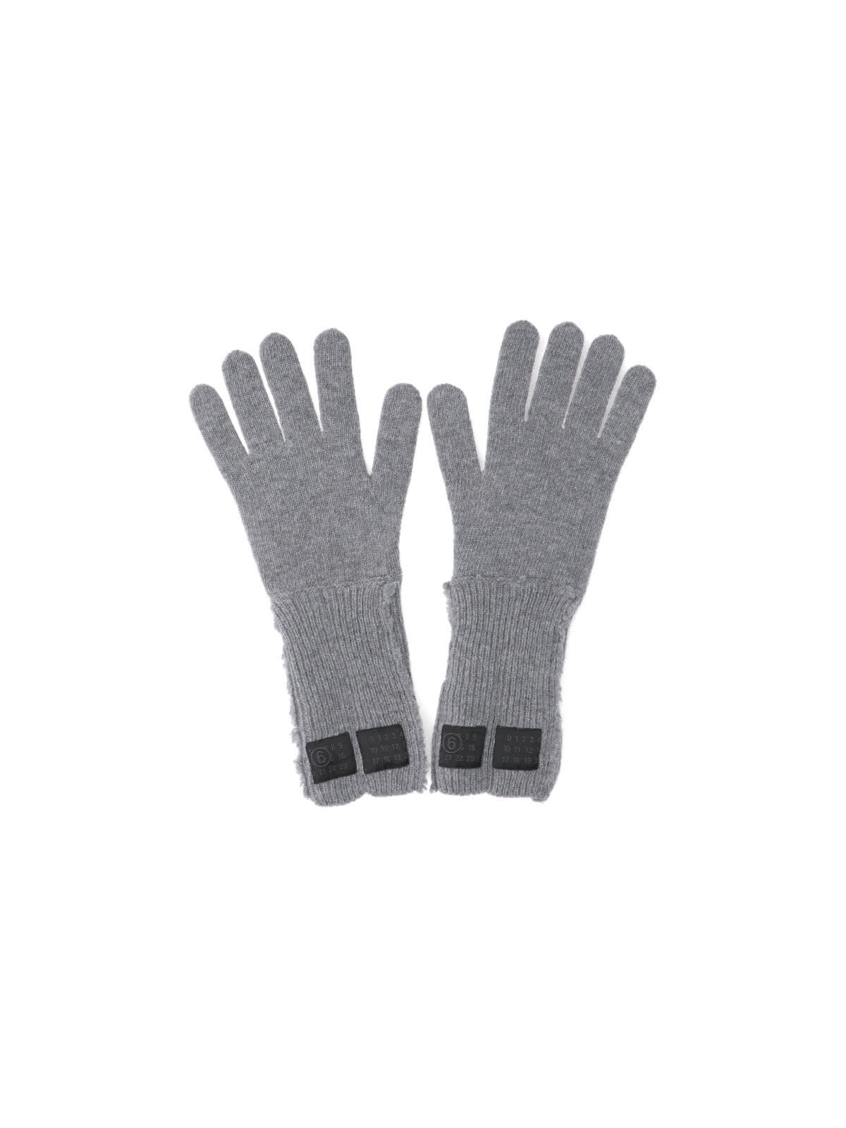 mm6 maison margiela wool blend gloves