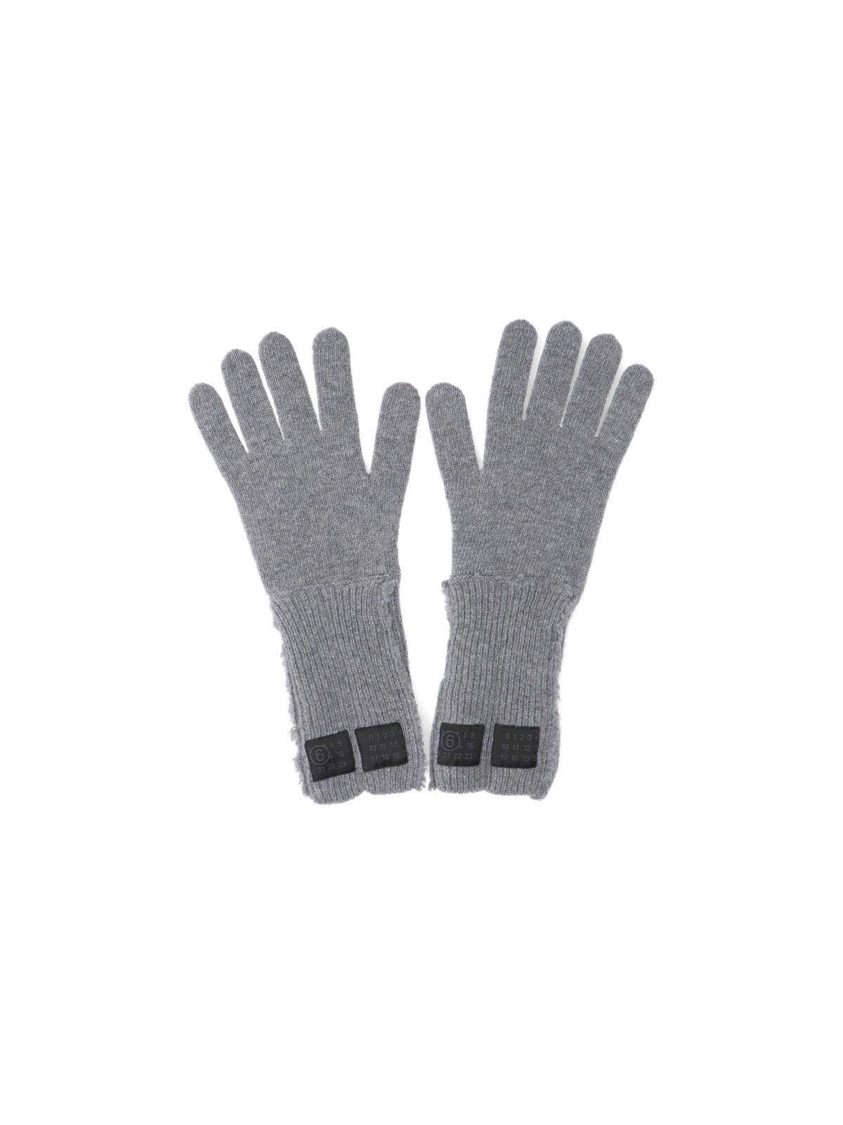mm6 maison margiela wool blend gloves