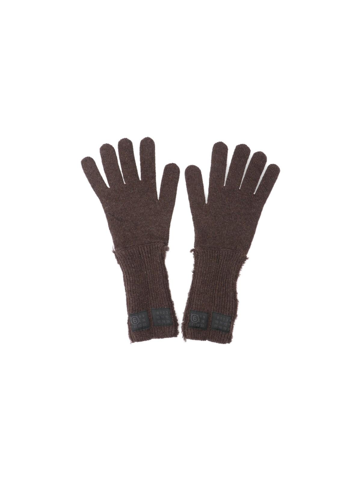 mm6 maison margiela wool blend gloves