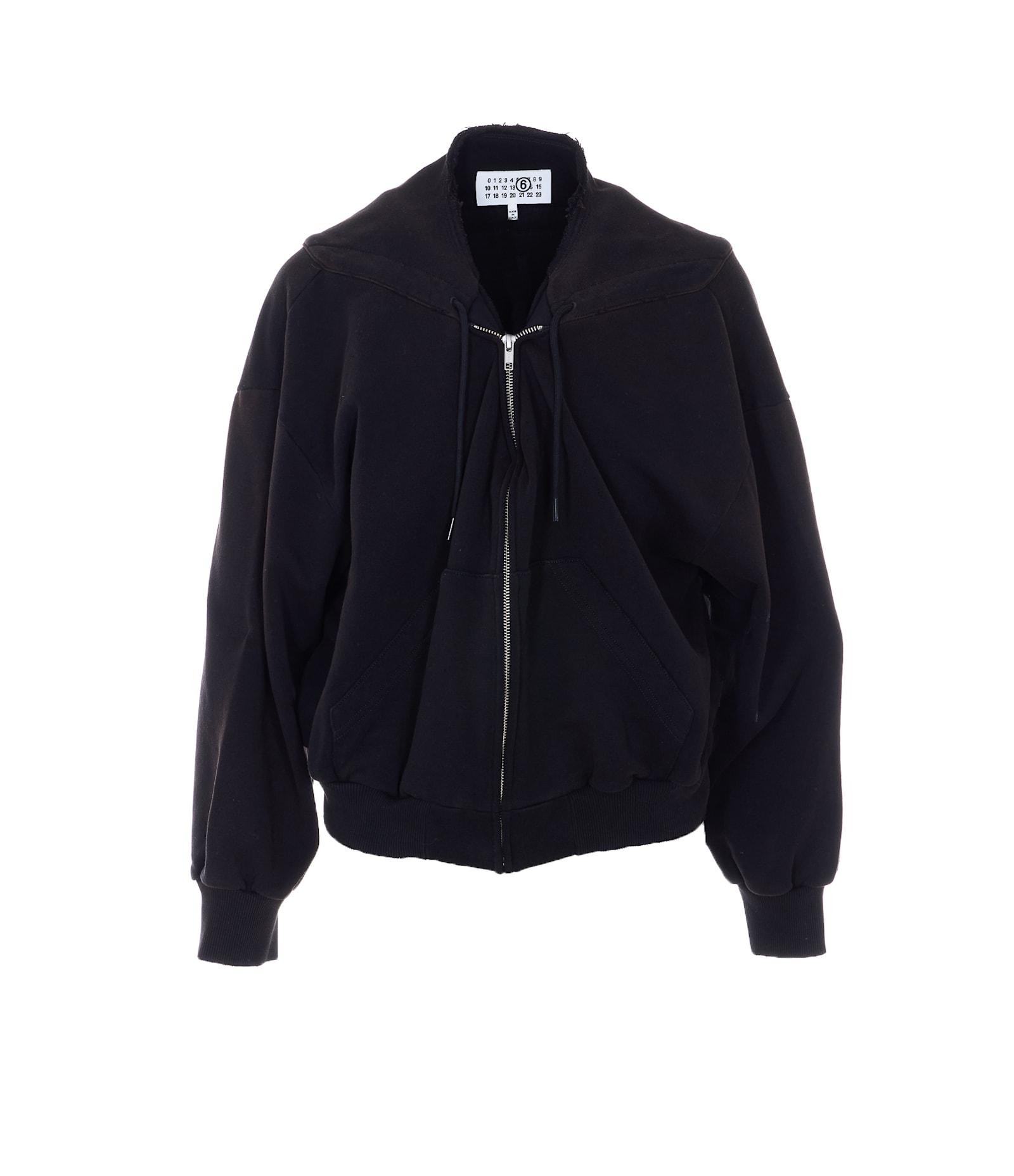 mm6 maison margiela zip up sweatshirt