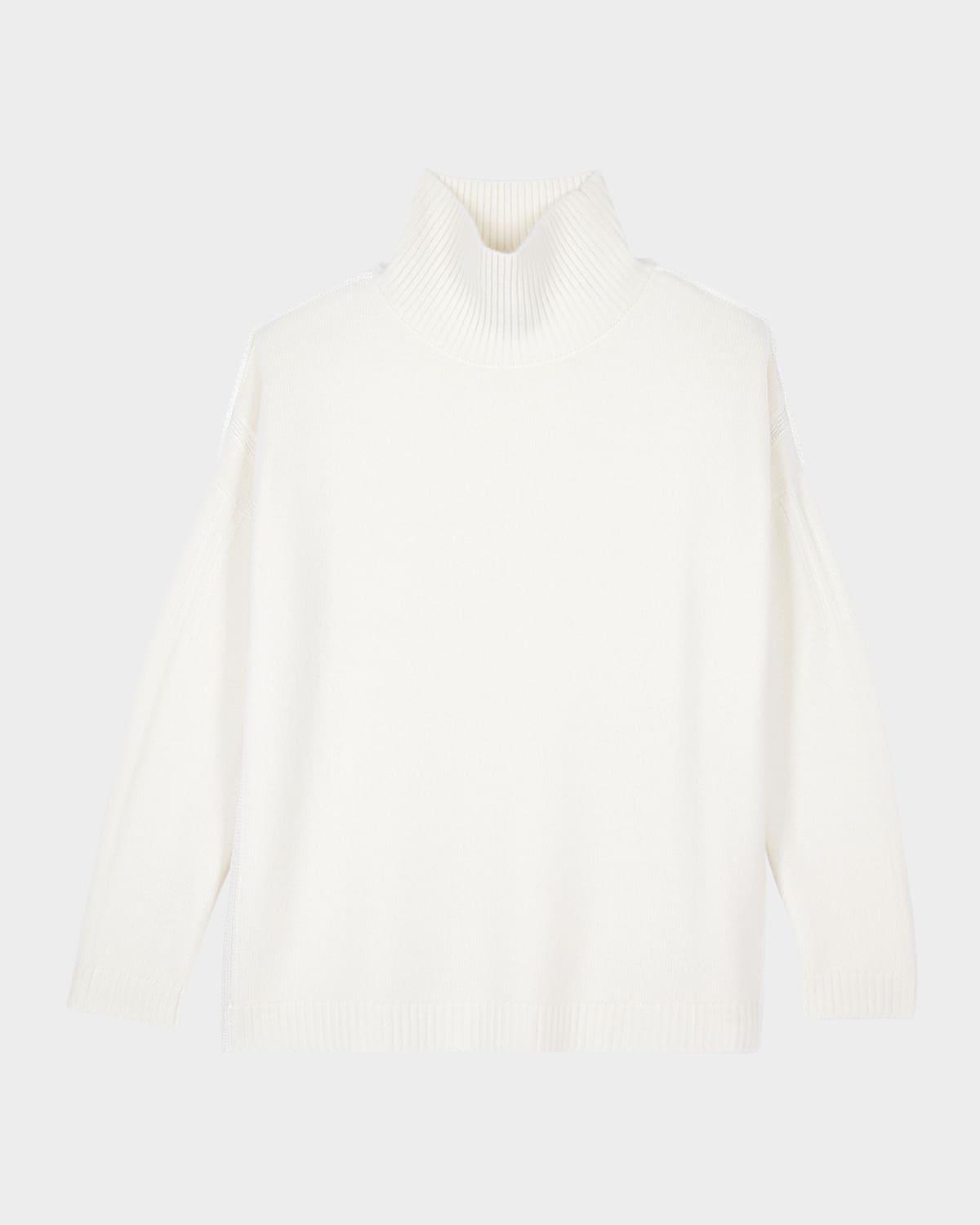 mock-neck cashmere-blend sweater