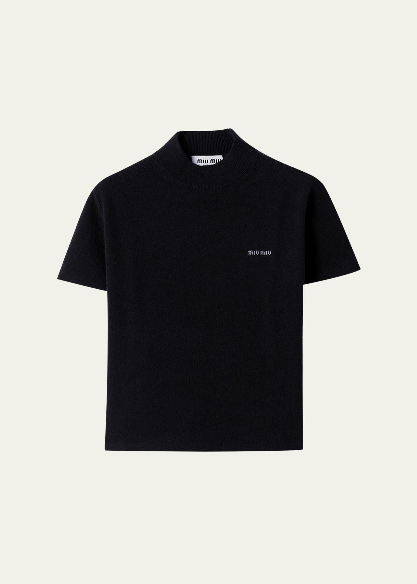 mock-neck cashmere sweater