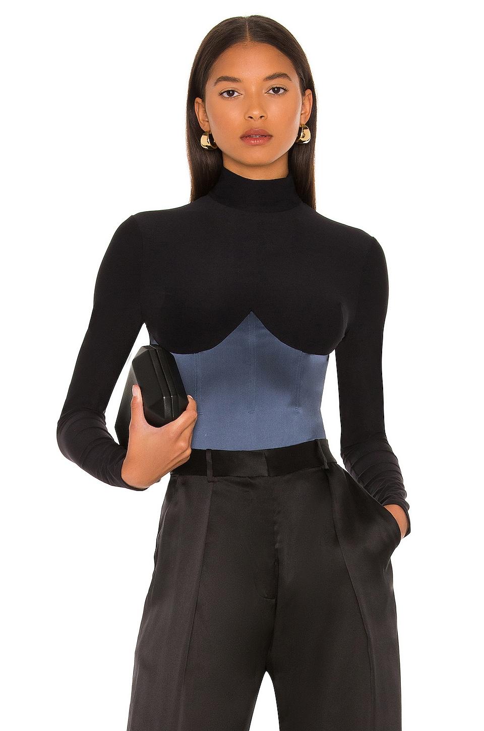 mock neck long sleeve bodysuit