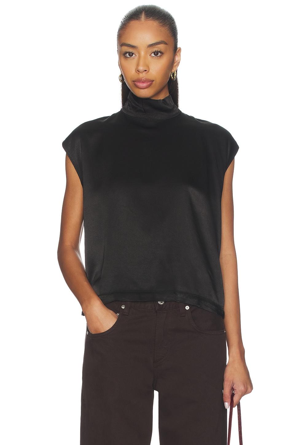 mock neck muscle tee