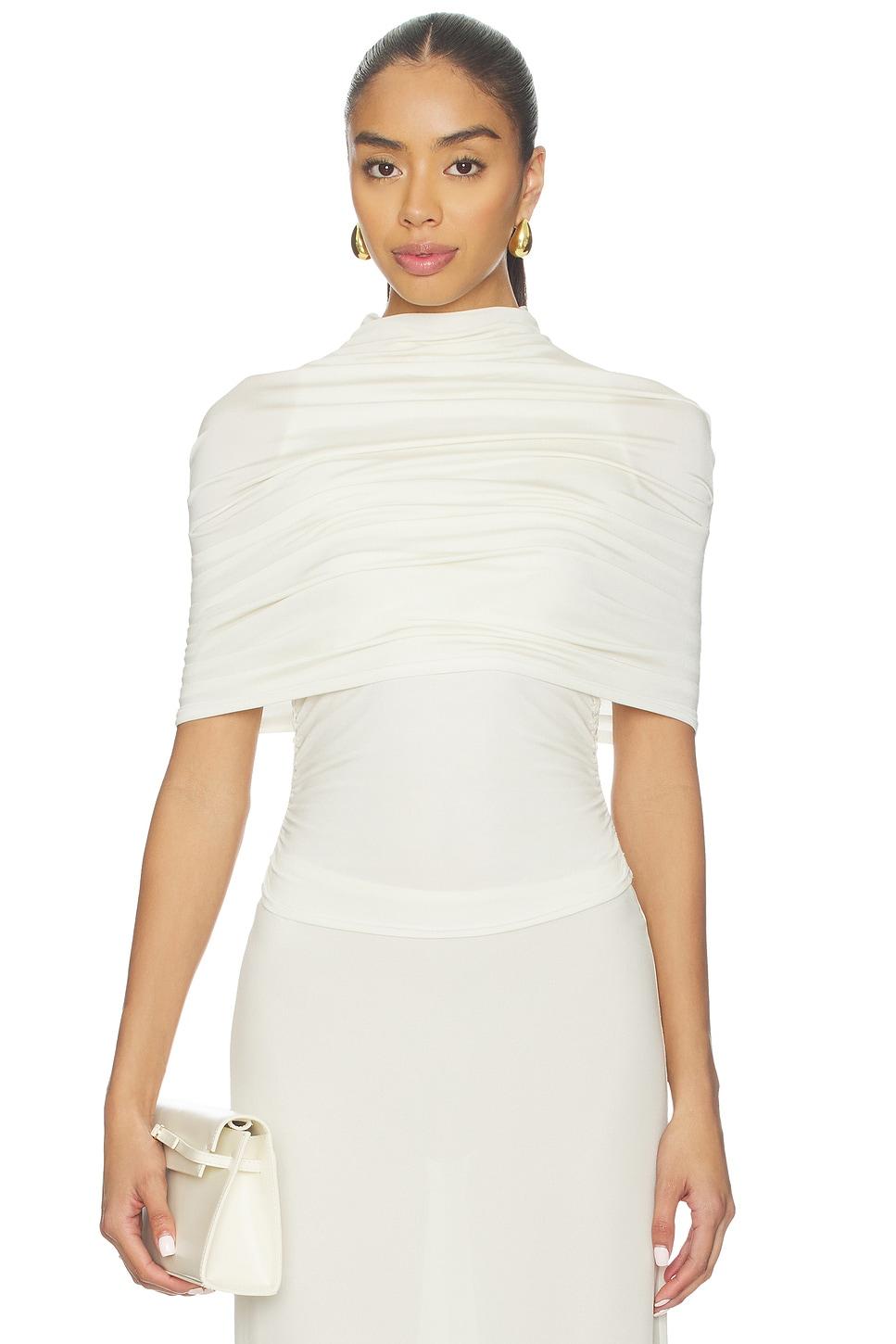 mock neck ruched top