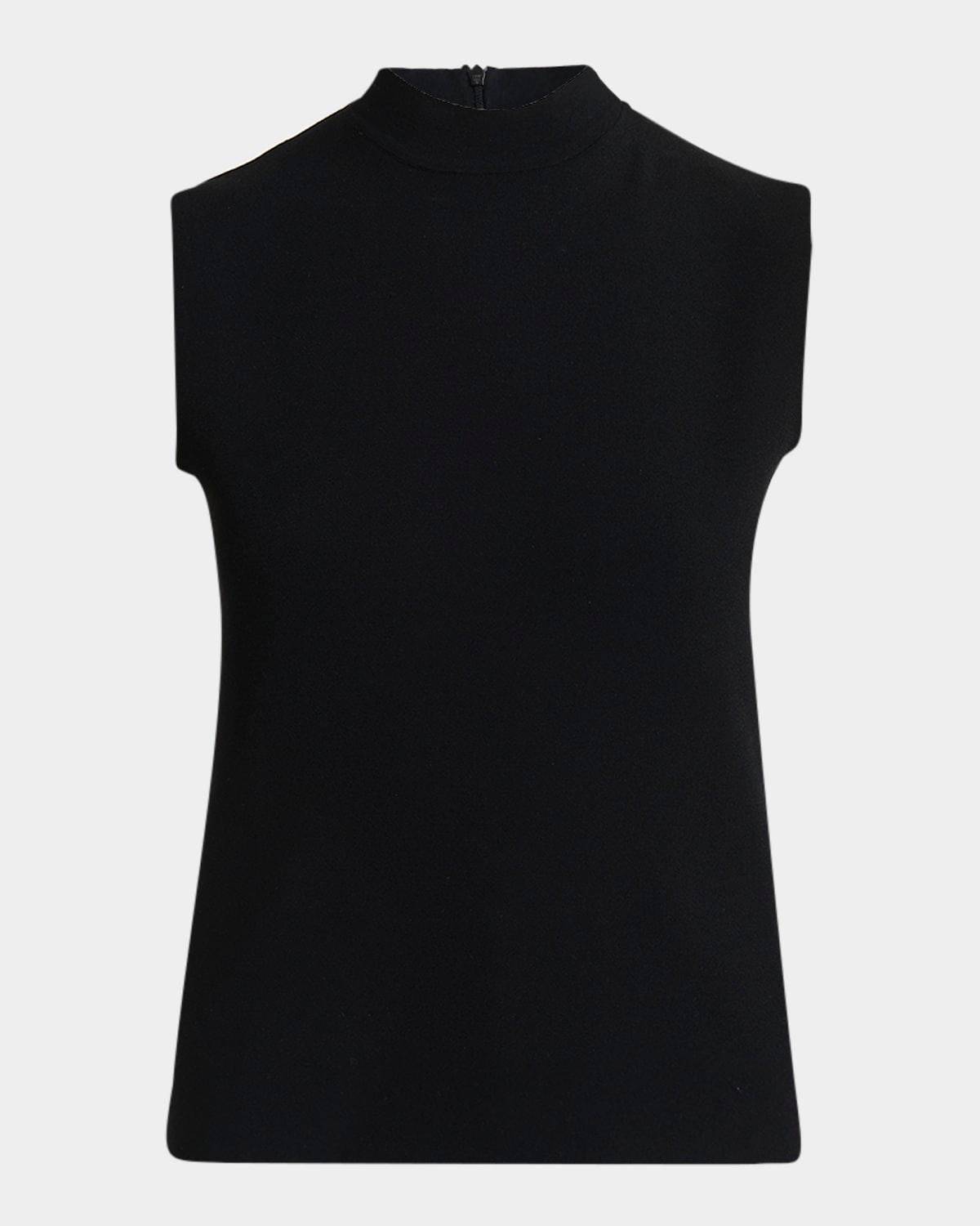 mock-neck tank top