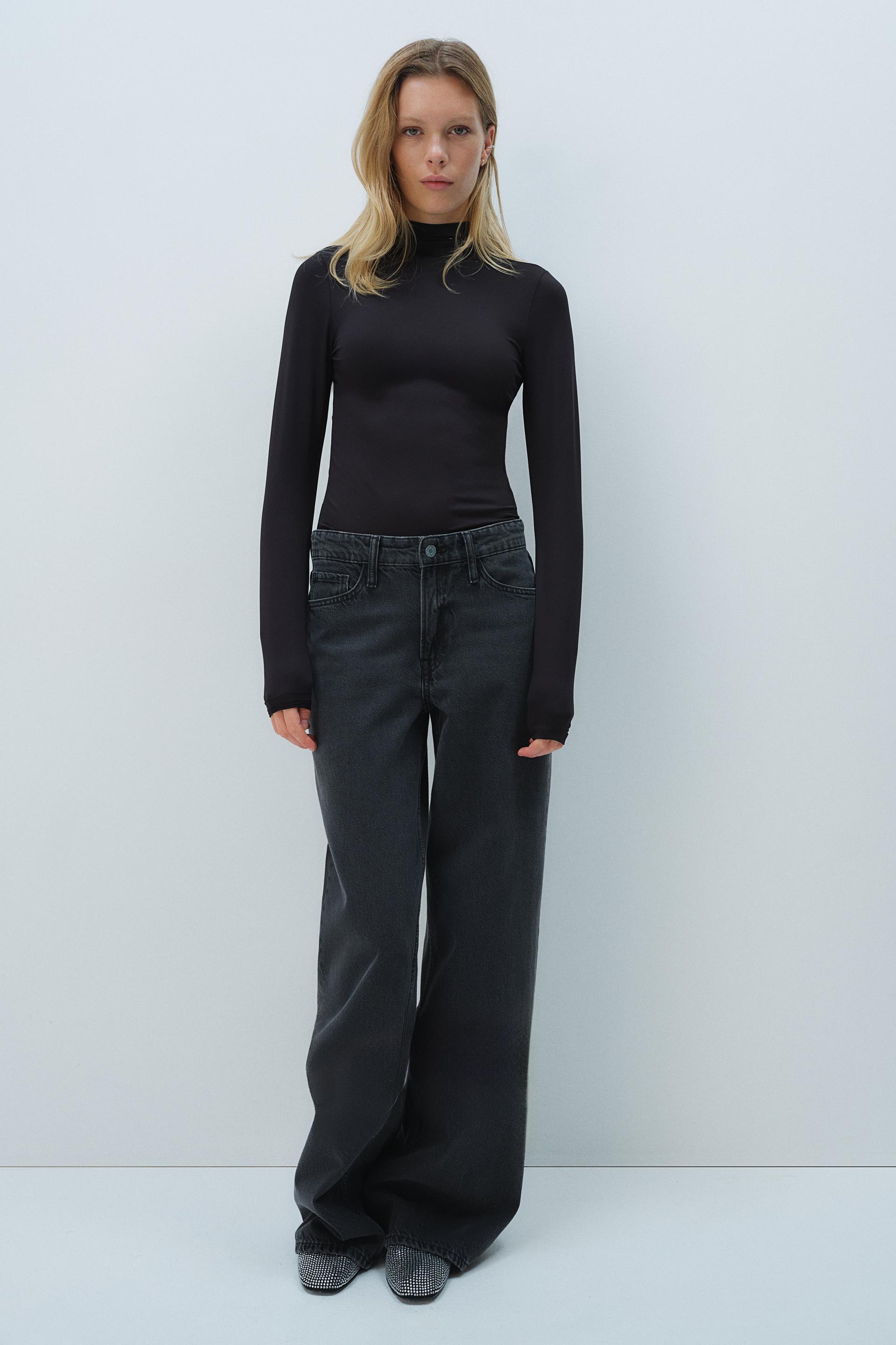 mock turtleneck jersey top
