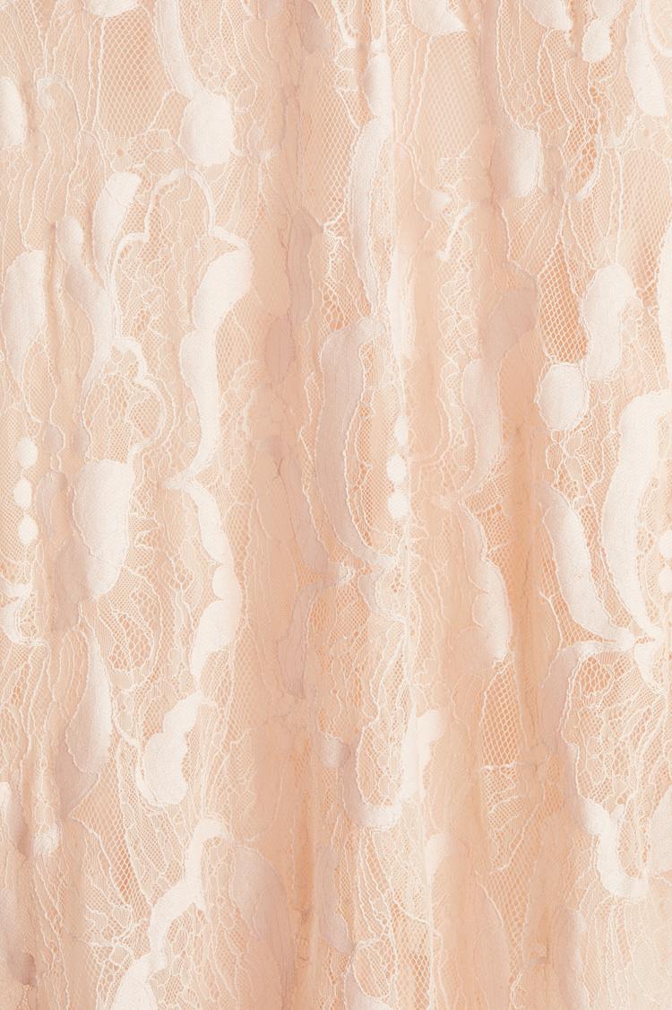 mock turtleneck lace maxi dress
