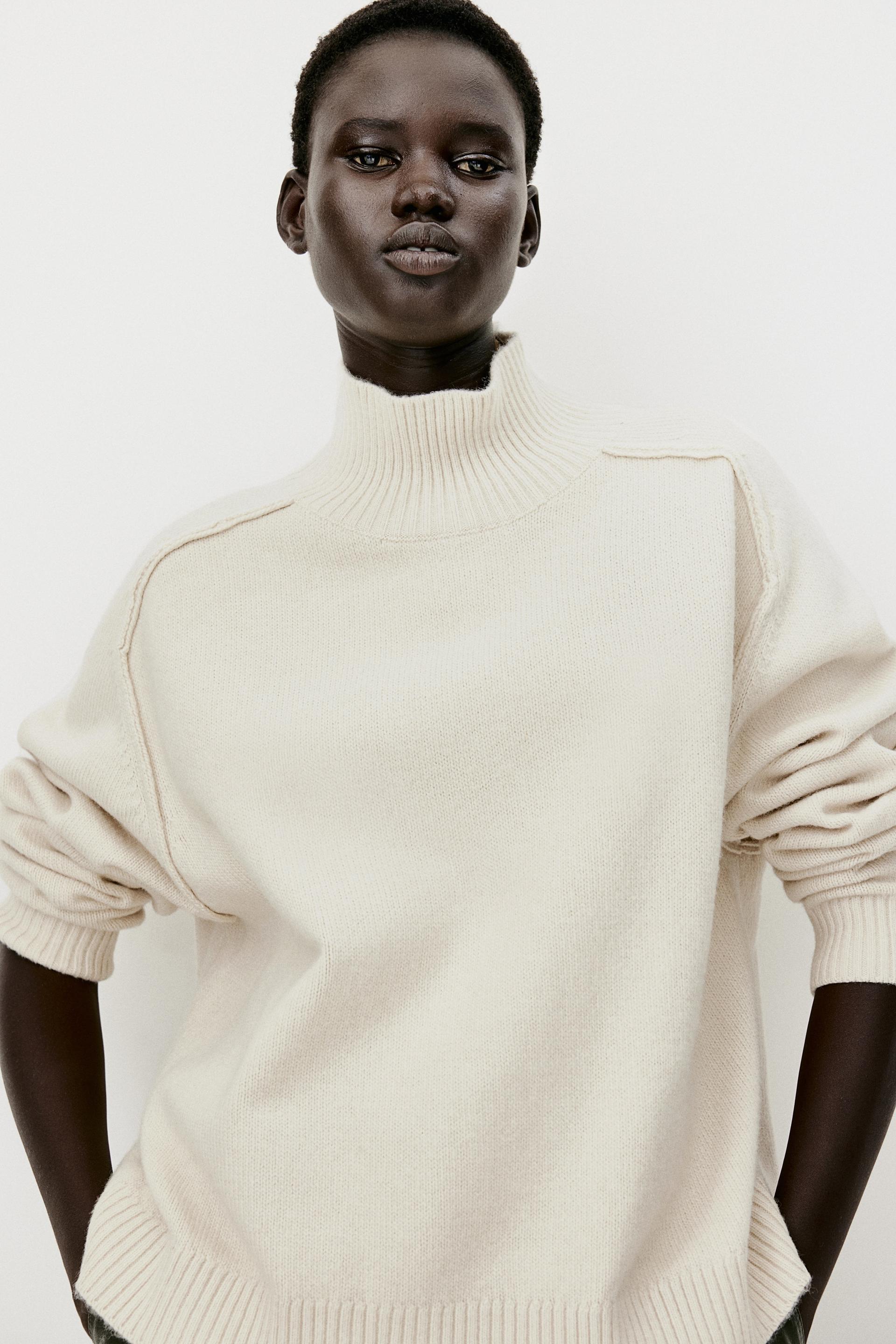 mock turtleneck sweater