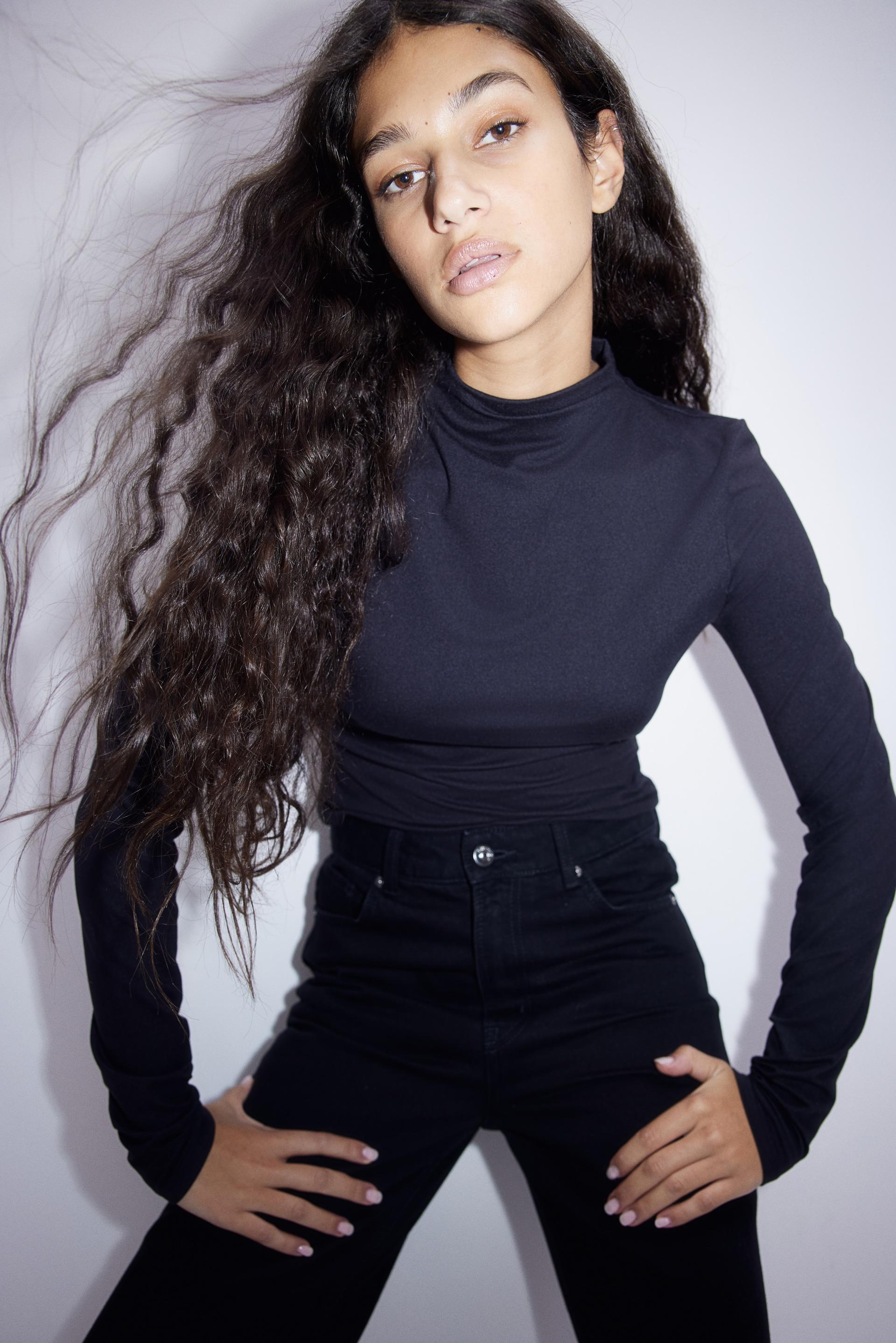 mock turtleneck top
