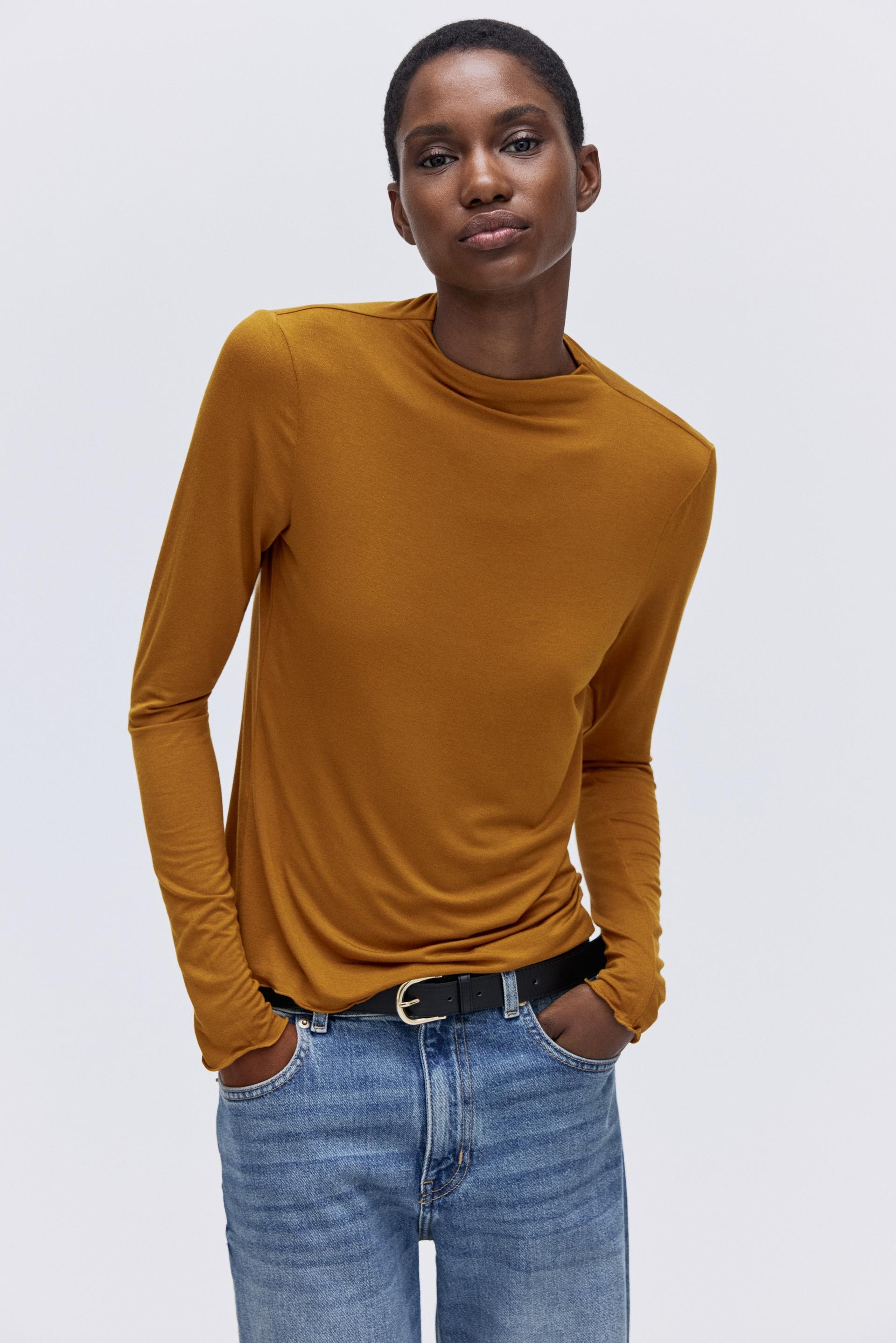 mock turtleneck top