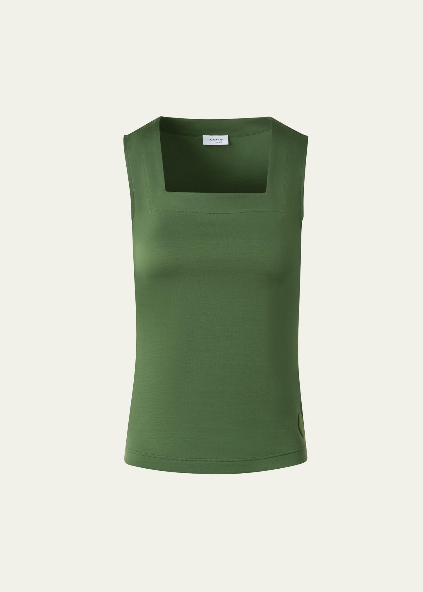 modal stretch square-neck top