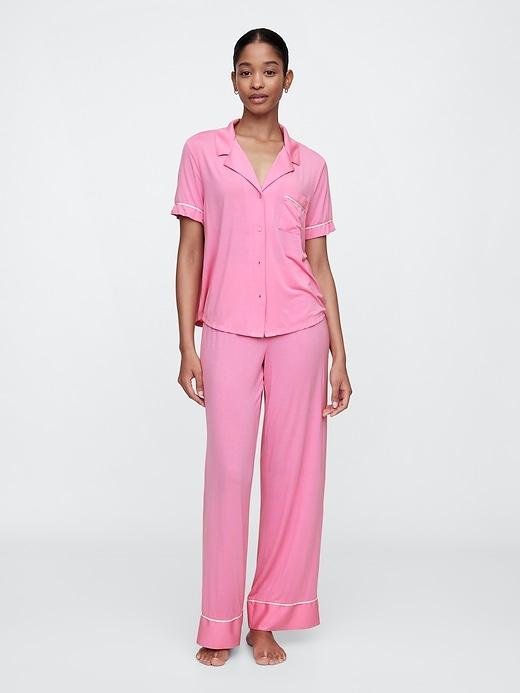 modal wide-leg pj pants