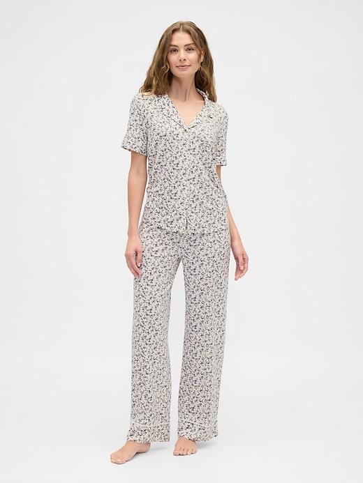 modal wide-leg pj pants