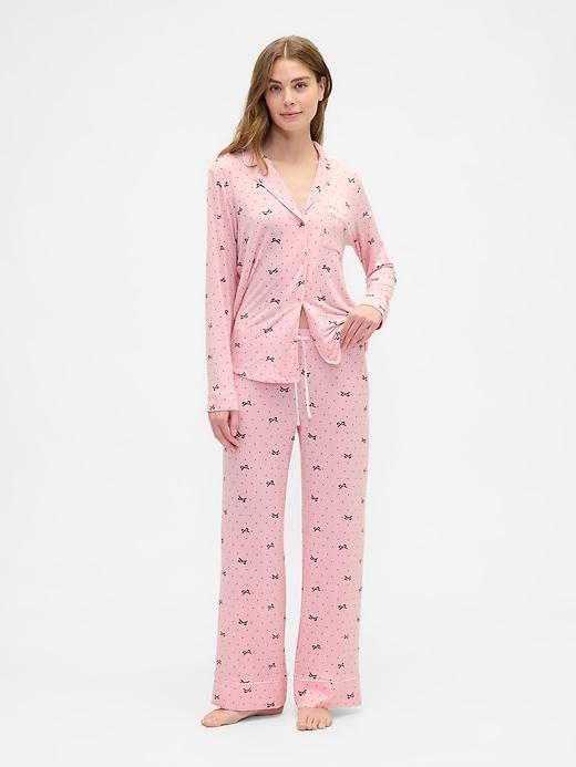 modal wide-leg pj pants