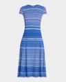 modern-fit melange tweed knit midi dress