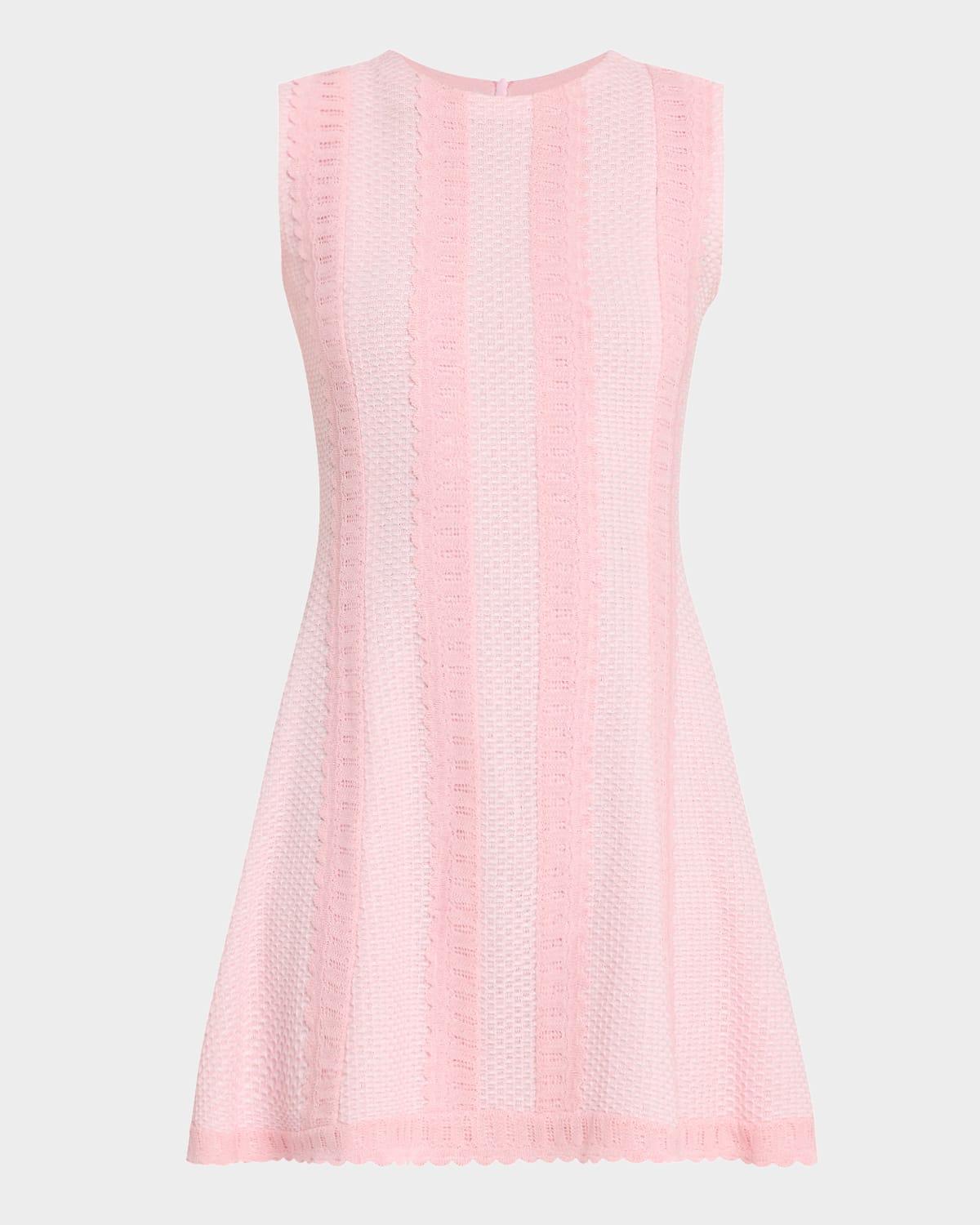 modern fit scalloped-trim knit mini dress