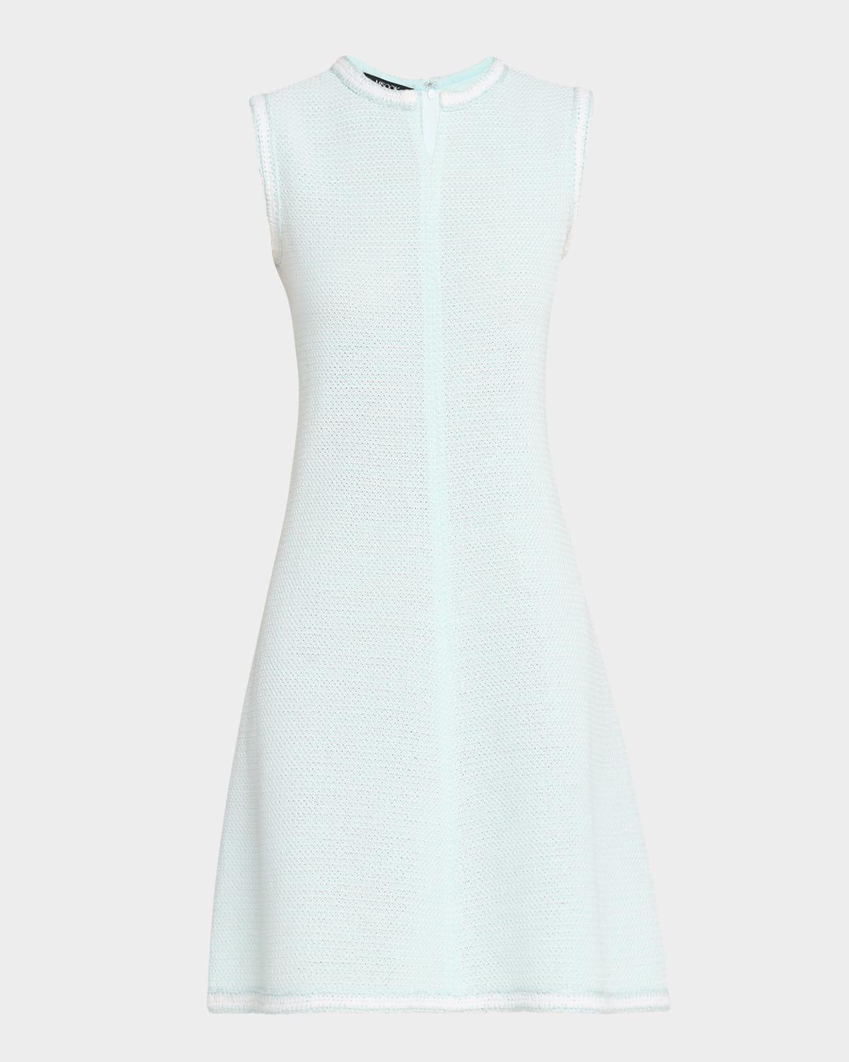 modern-fit sleeveless tweed knit dress