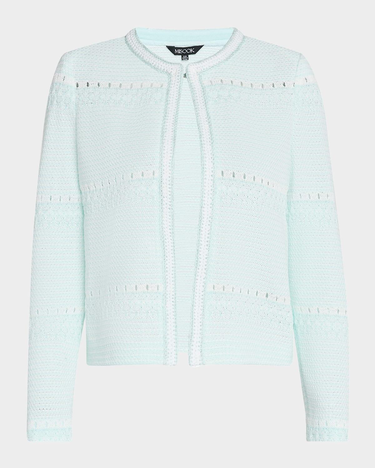 modern-fit tweed knit jacket