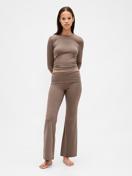 modern foldover pj leggings