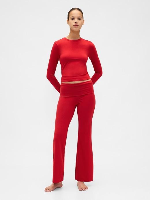 modern foldover pj leggings