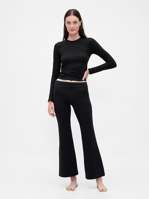 modern foldover pj leggings