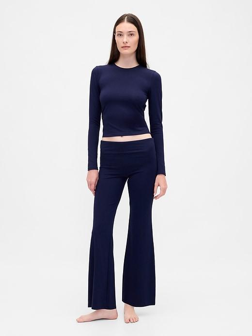 modern foldover pj leggings