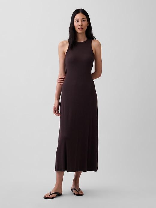 modern rib tank maxi dress