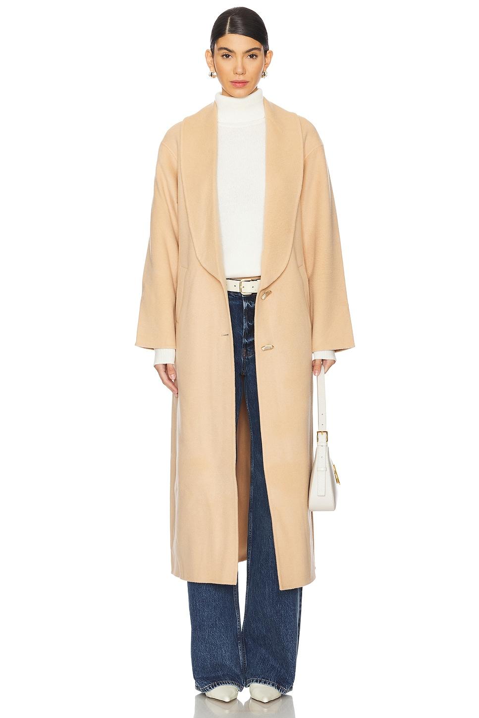 modular long line wool coat