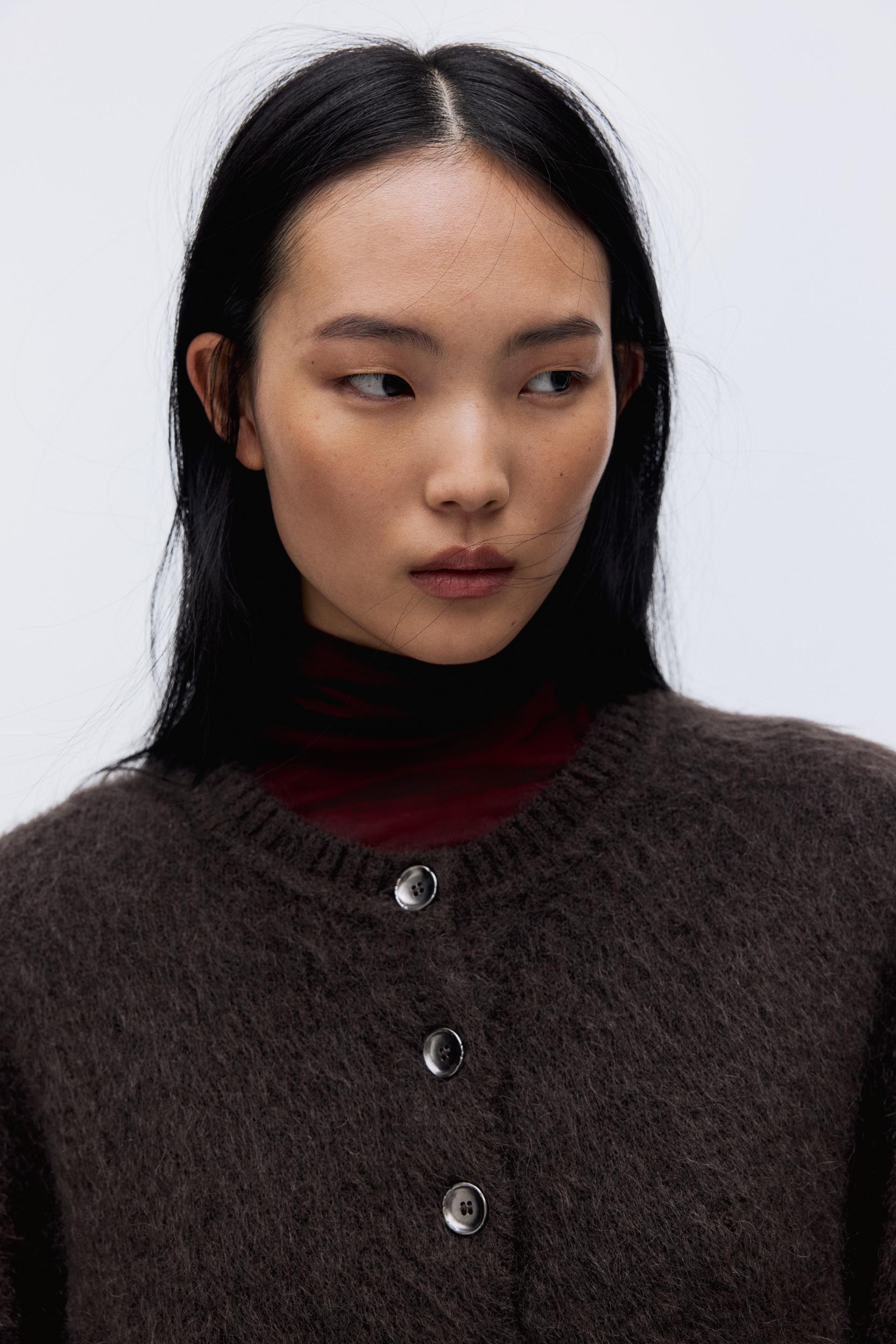 mohair-blend cardigan