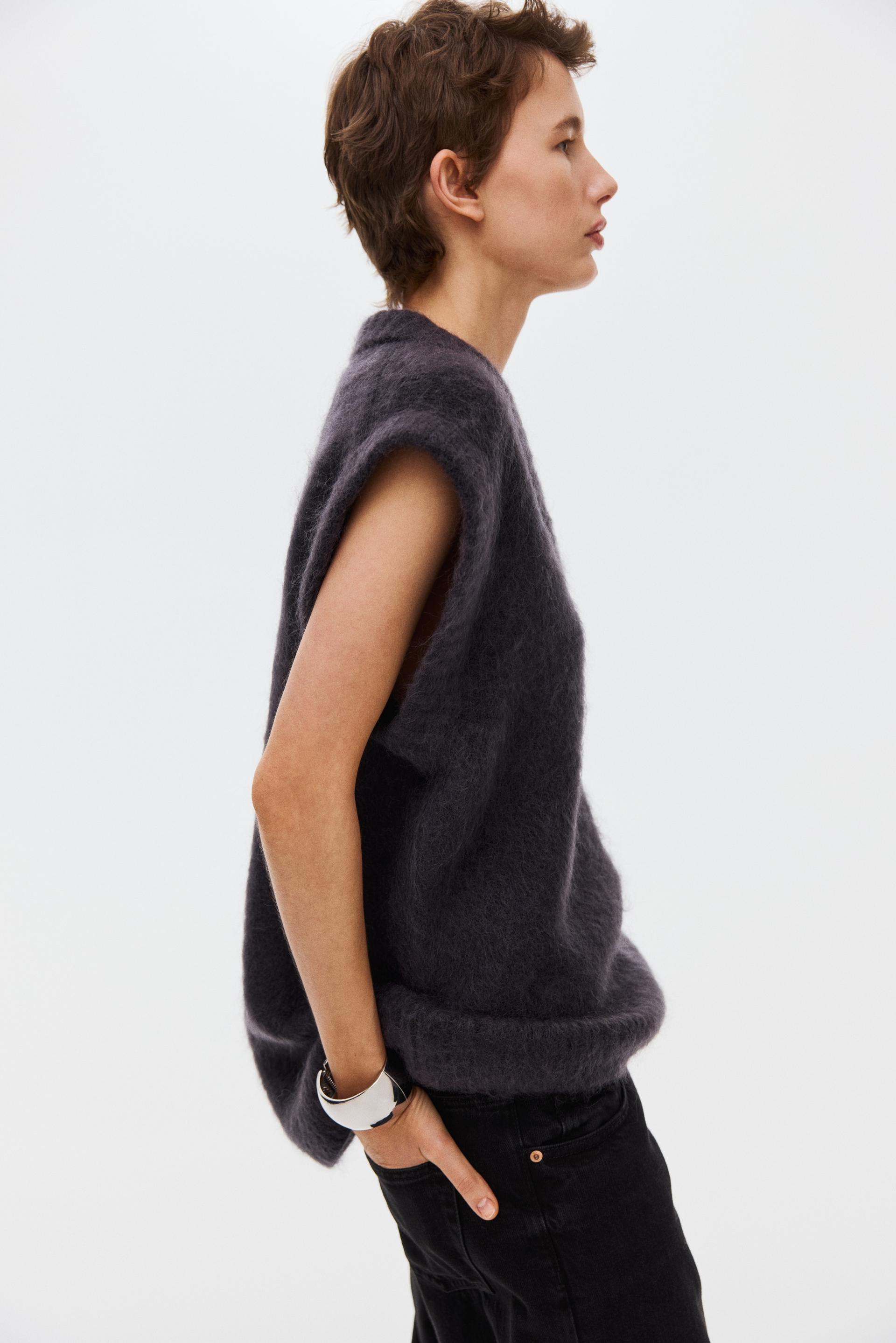 mohair-blend sweater vest