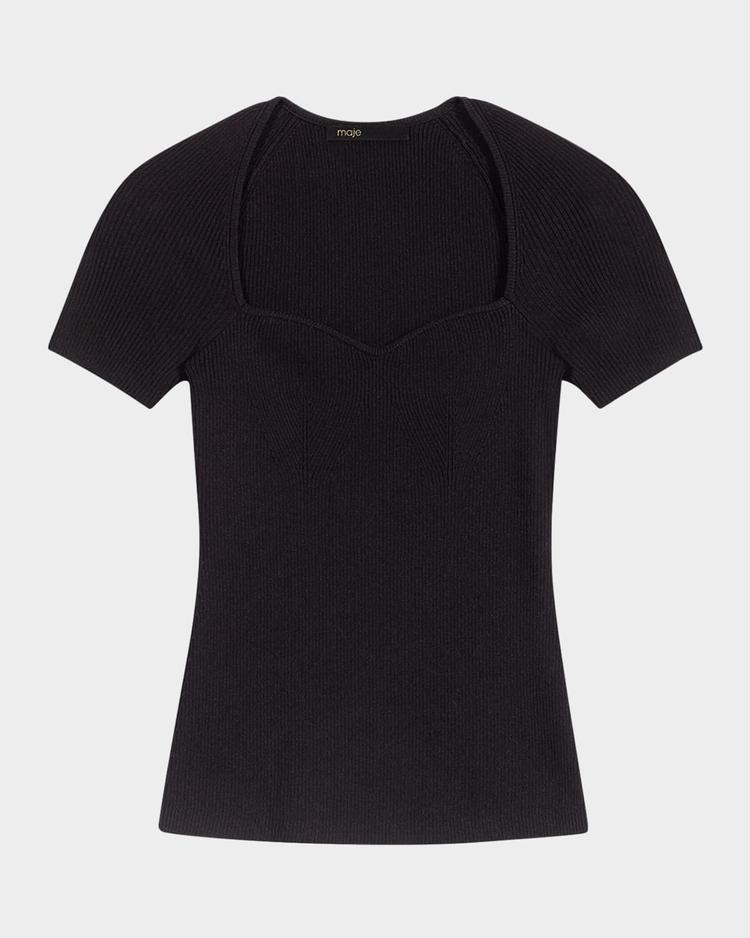 moka ribbed knit top