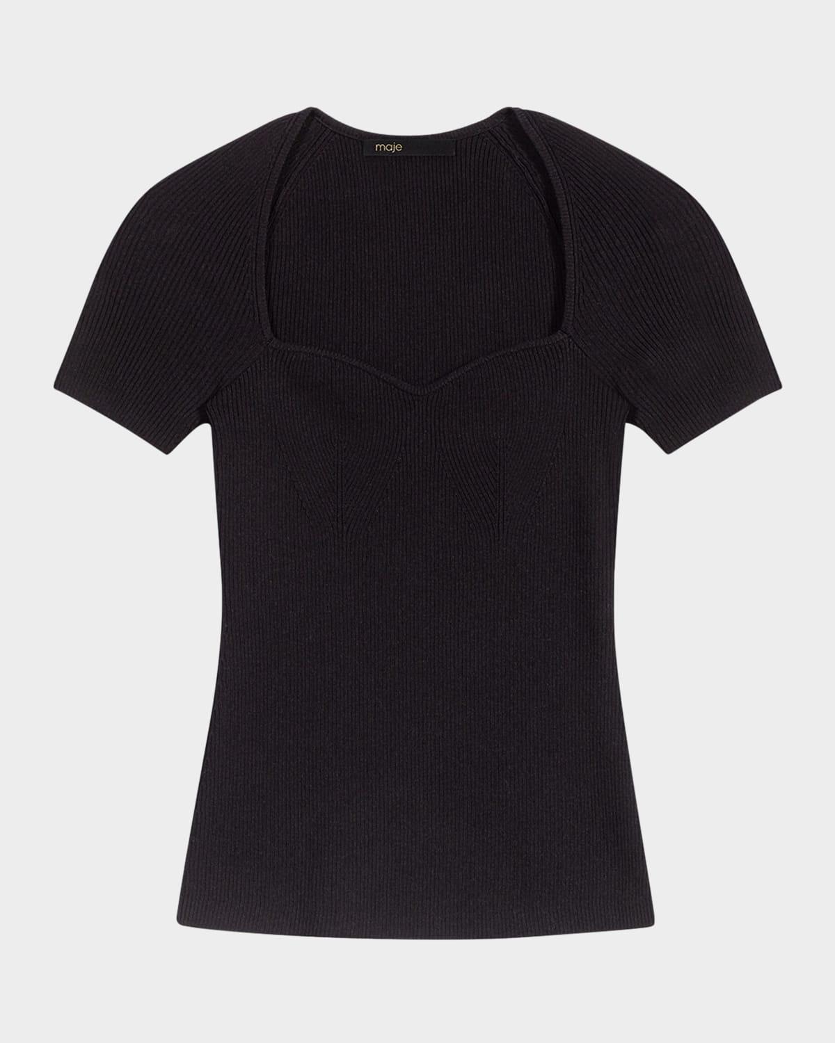 moka ribbed knit top