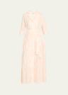 molly applique seersucker maxi shirtdress