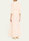 molly applique seersucker maxi shirtdress