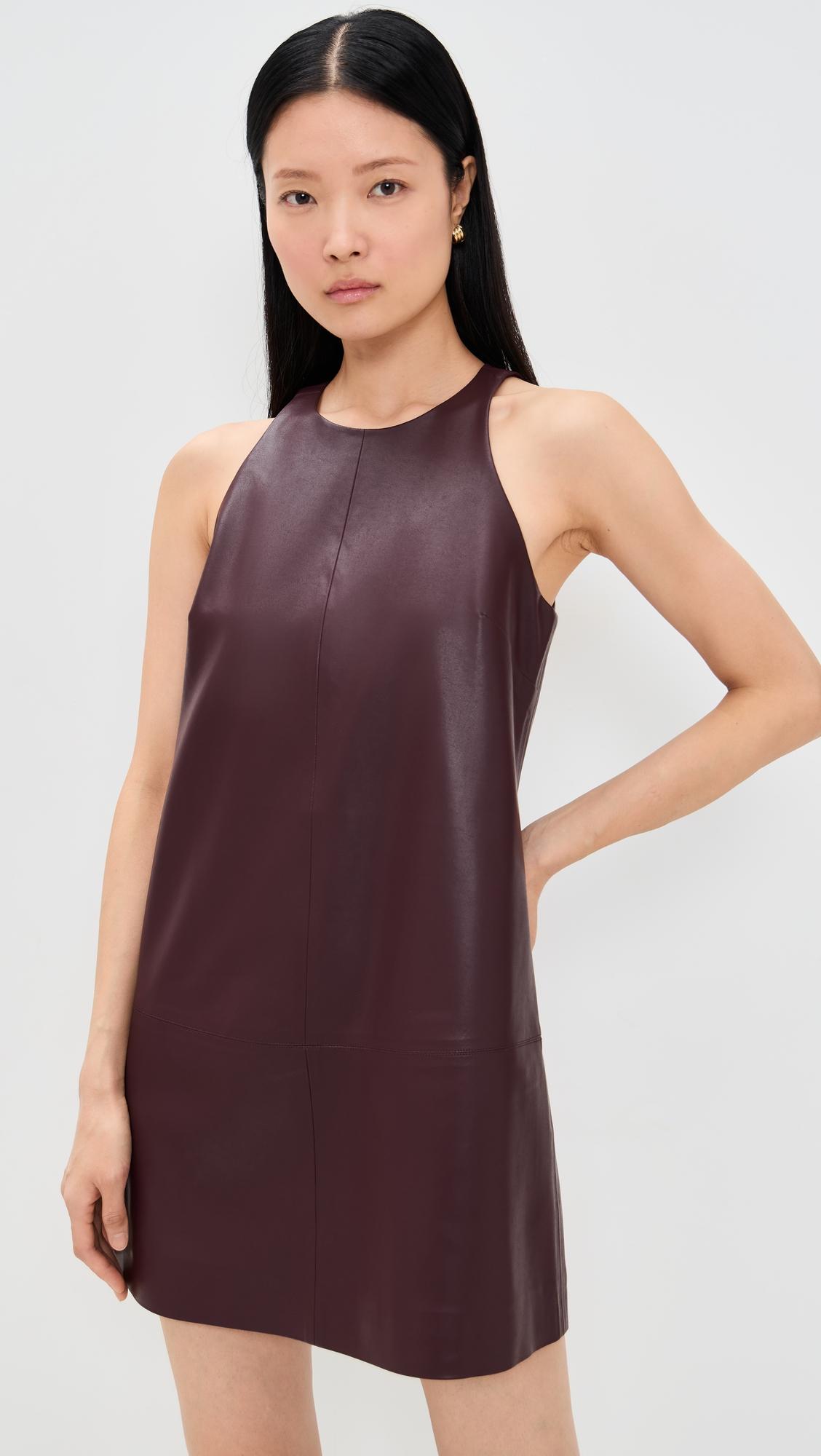 molly faux leather dress