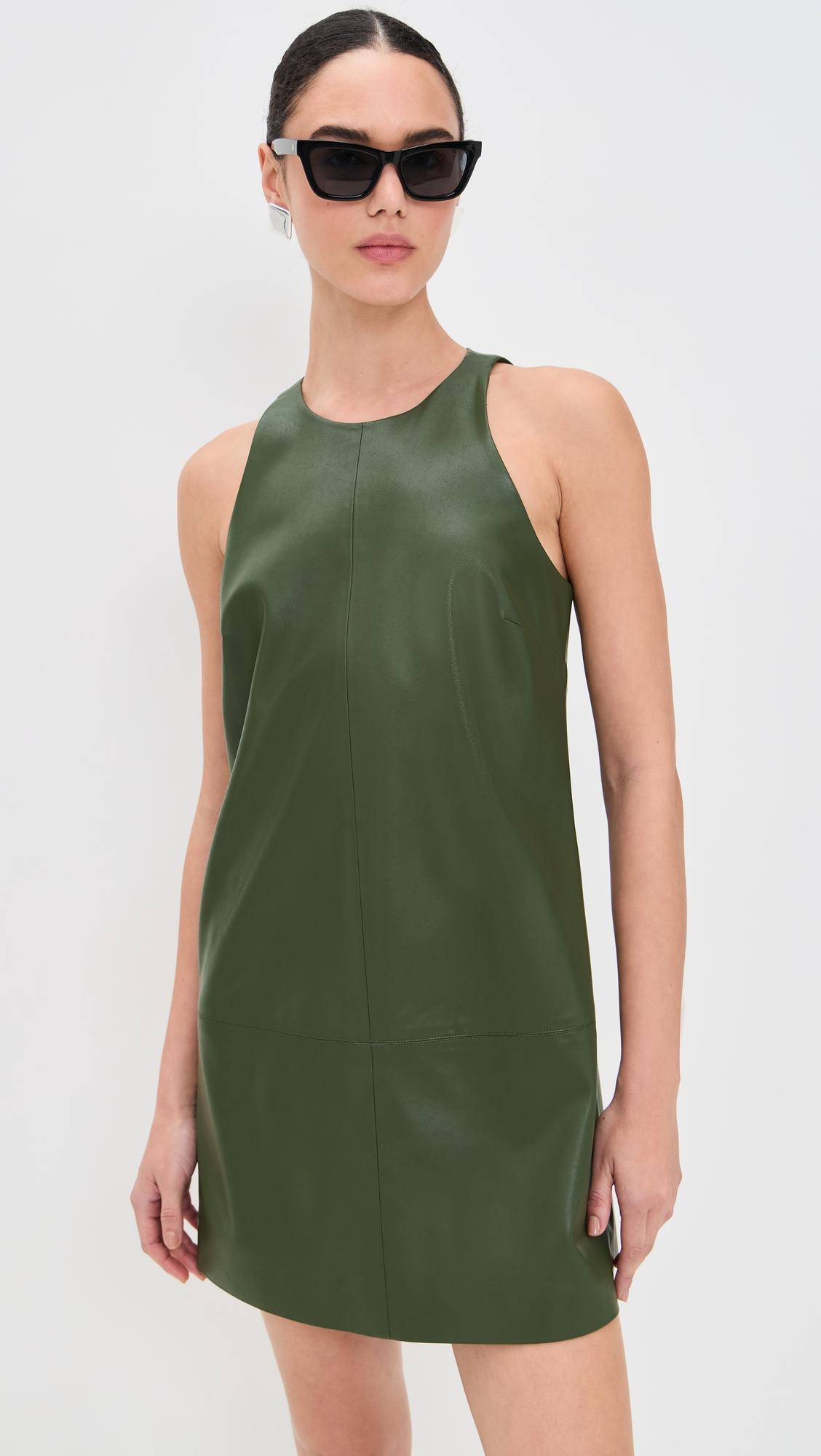 molly faux leather dress