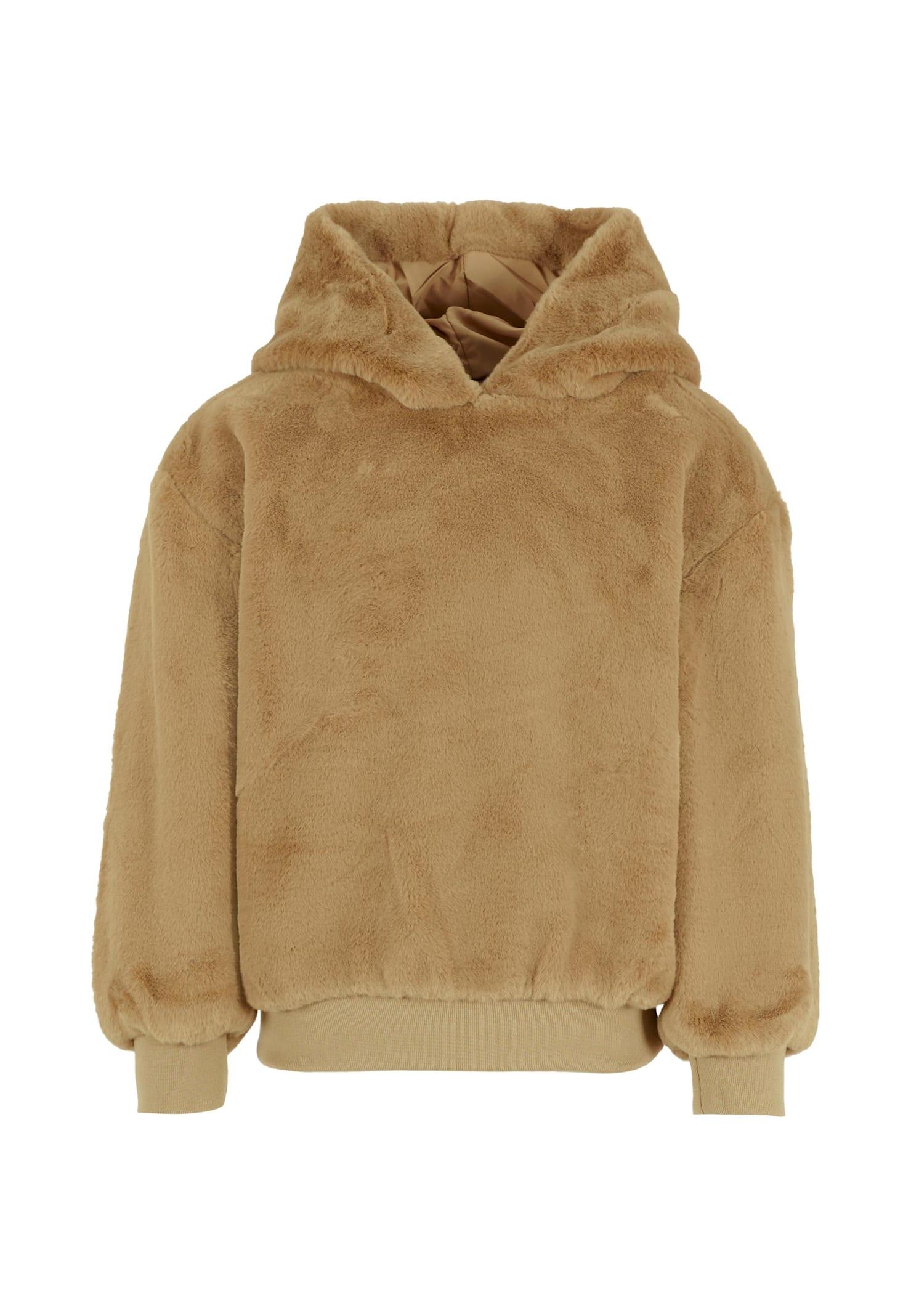 molo beige sweatshirt for girl with logo
