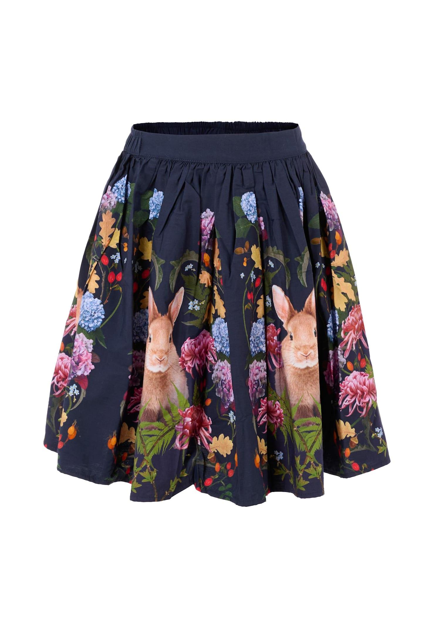 molo black skirt for girl with rabbit