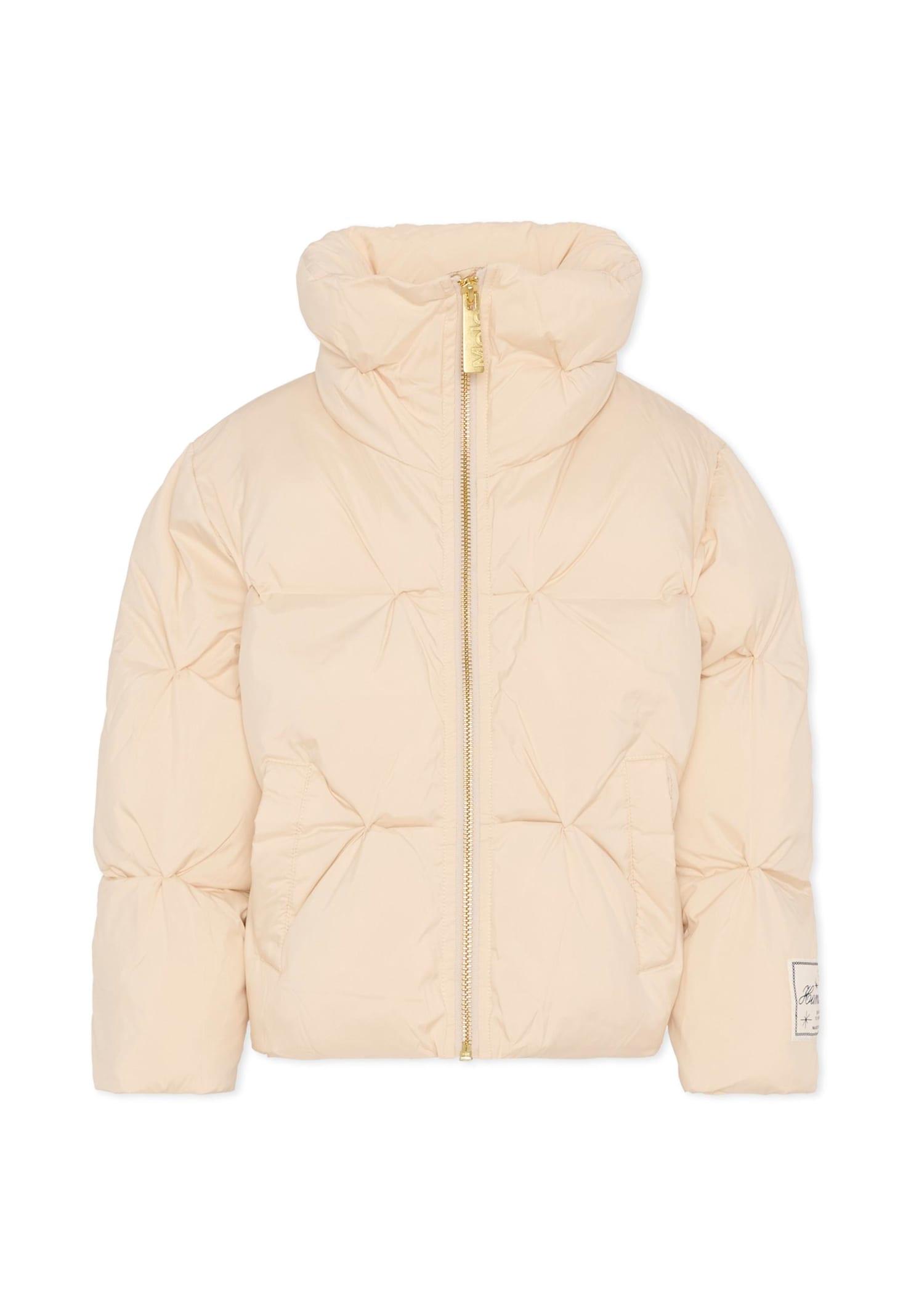 molo ivory down jacket for boy with logo