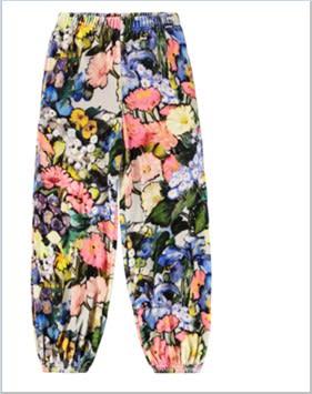 molo multicolor trousers for girl with floral print