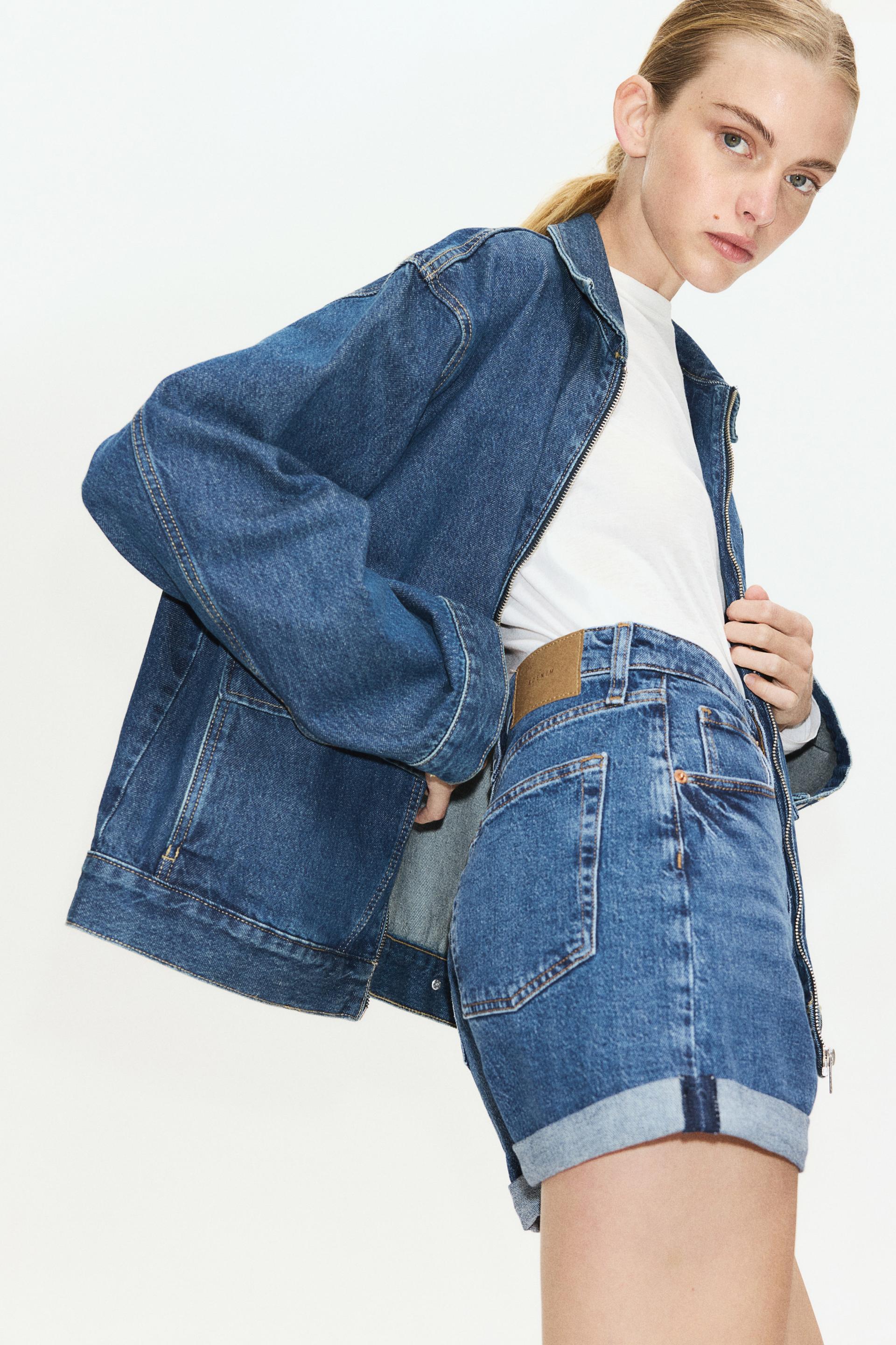 mom ultra high denim shorts