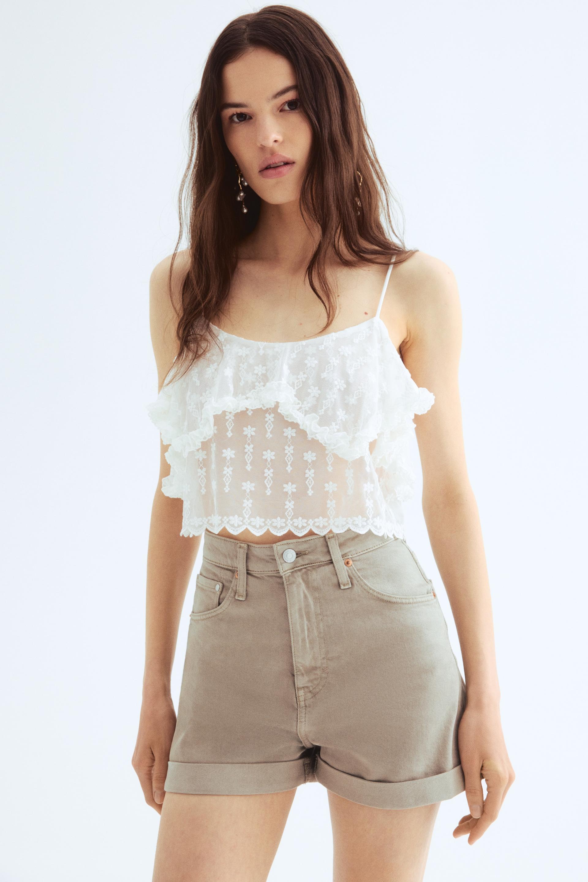 mom ultra high denim shorts